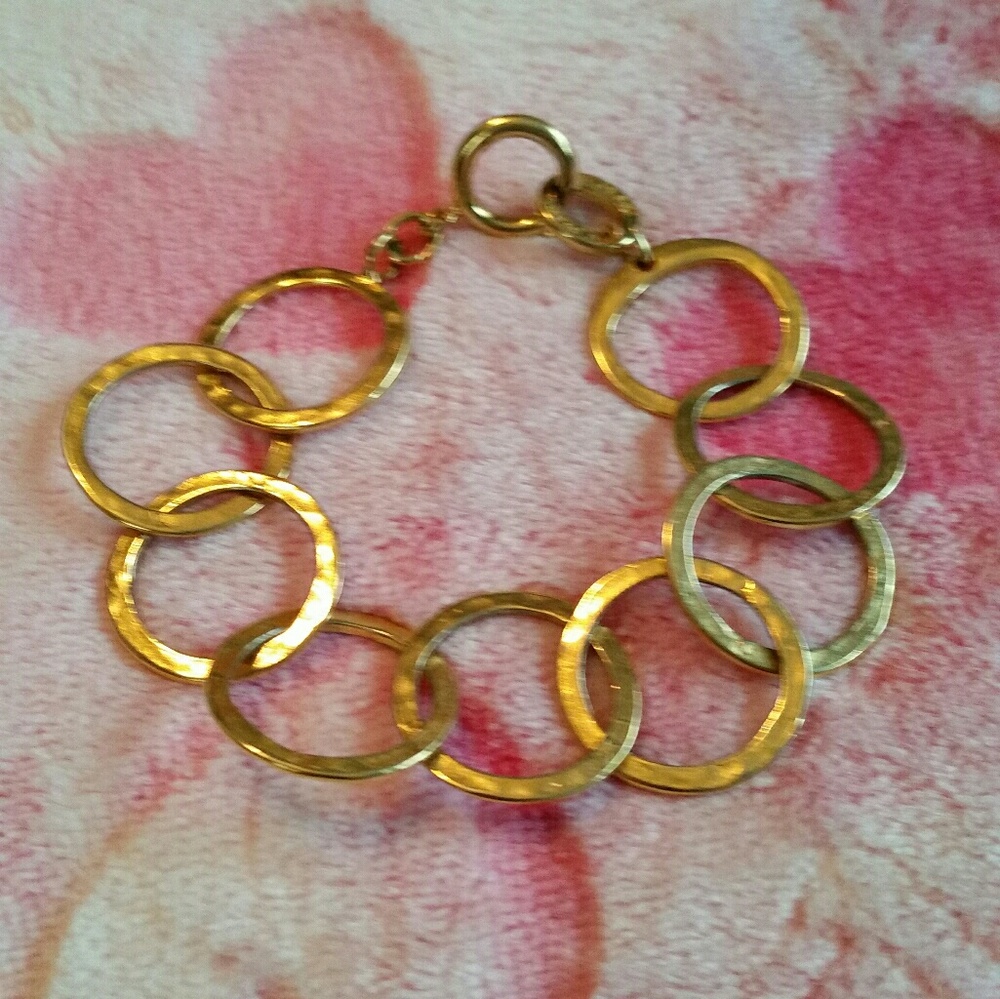🌟 Pearl gold circle-link bracelet🌟